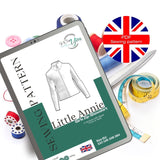 Sewing Pattern Girls Zip Showshirt "little Annie"